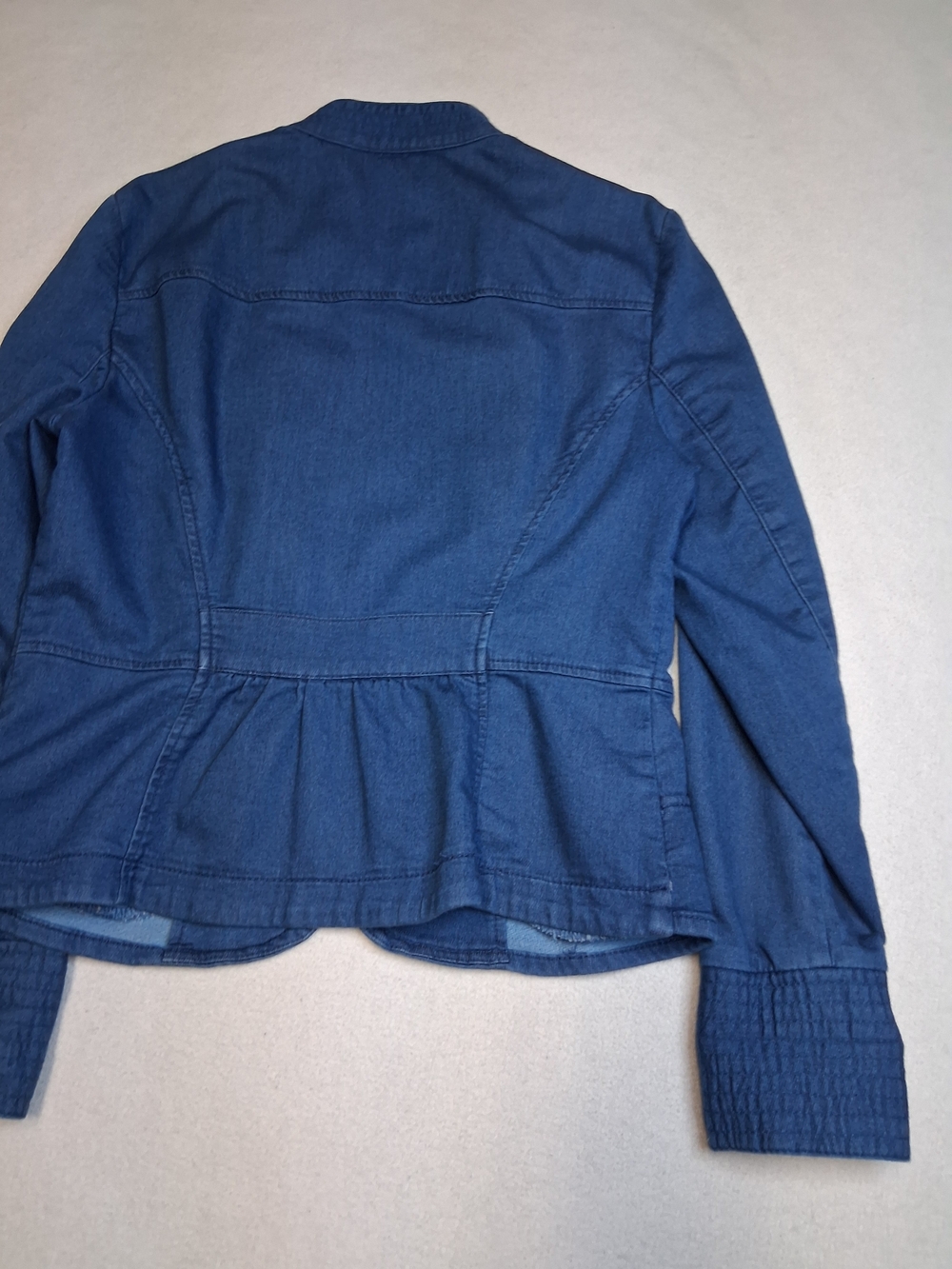 INC International Concepts Blue Military-Style Denim Jacket - Picture 8 of 8